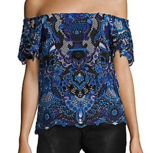 Firm! Alice + Olivia Embroidered Lace top